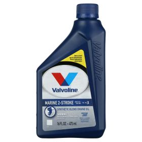 Valvoline 2-Stroke TC-W3 Certified Outboard Marine Conventional Motor Oil 16 Fluid Ounce