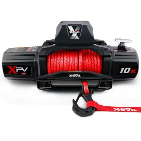 X-BULL Winch-10000 lb. Load Capacity Electric Winch Kit -12V Synthetic Rope Winch; Waterproof IP67 Electric Winch with Hawse Fairlead; with Wireless H