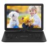 DBPOWER 16.9" Portable DVD Player with 14.1" HD Swivel Large Screen Support DVD/USB/SD Card and Multiple Disc Formats, 5000mAH Rechargeable Battery, S