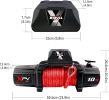 X-BULL Winch-10000 lb. Load Capacity Electric Winch Kit -12V Synthetic Rope Winch; Waterproof IP67 Electric Winch with Hawse Fairlead; with Wireless H