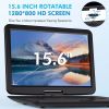 DEVINC 17.9" Portable DVD Player with 15.6" HD Swivel Screen, Support Multiple DVD CD Formats/USB/SD Card/Sync TV, 6 Hours Rechargeable Battery, Car C