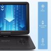 DEVINC 17.9" Portable DVD Player with 15.6" HD Swivel Screen, Support Multiple DVD CD Formats/USB/SD Card/Sync TV, 6 Hours Rechargeable Battery, Car C