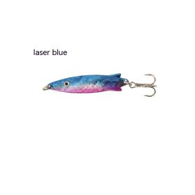 Curved Surface Lure Sequins White Stripes Lure Of Fishing Gear (Option: Laser Blue Pink-7g 58mm)