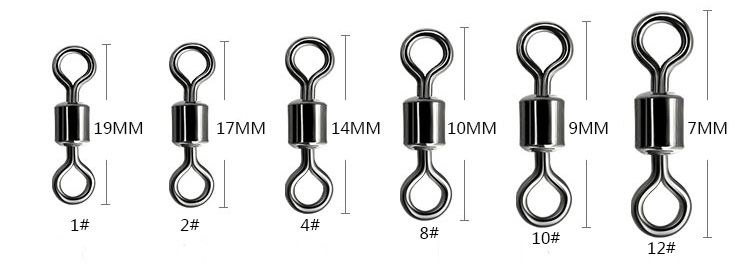 10pcs Eight-character 8-character swivel connector (Option: Black-No.4)