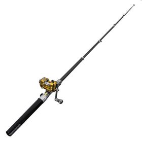 mini portable fishing pole (Color: Black)