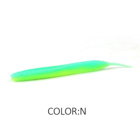 Larva 7.4cm10CM Road Subsoft Bait Monochrome Salt (Option: N-10cm 10pcs)