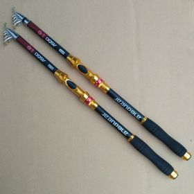 Super hard sea rod manufacturers direct sales of glass steel rod fishing rod fishing rod bolt wholesale large price advantages (Option: Gold-B 2.4m)