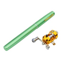 1 meters foreign trade Mini fishing rod, cross border Amazon WISH portable pen fishing rod Fishing Rod A (Color: Green)