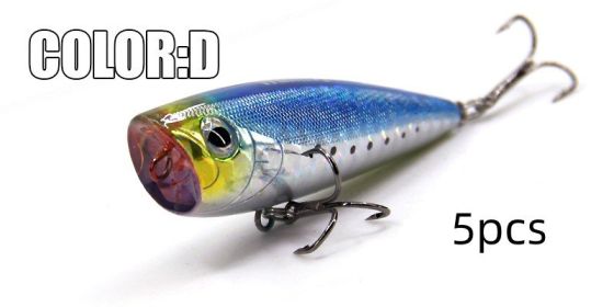 Lu Yafu Water Wave Climbing Crossmouthed Perch 60mm 7g Fake Bait (Option: D 5PCS)