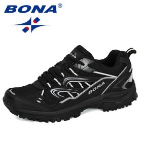 BONA 2022 New Designers Popular Sneakers Hiking Shoes Men Outdoor Trekking Shoes Man Tourism Camping Sports Hunting Shoes Trendy (Color: Charcoal grey S gray, size: 9)