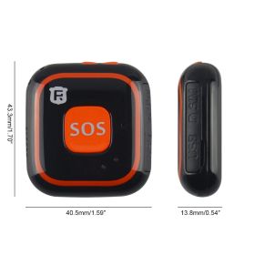 V28 Mini Smart Kids GPS Tracker Two Way Audio Communication Talking Clock SOS Geo-Fence Historical Route Playback Fall Alarm (COLOUR: oranger)