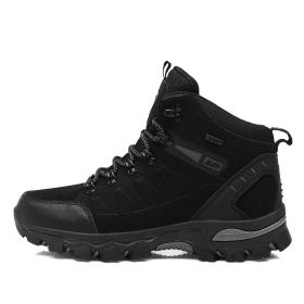 Waterproof Hiking Shoes Men Women Sneakers Mountain Climbing Shoes Outdoor Unisex Sport Hunting Boots Men Trekking Shoes (Color: Black, size: 42)