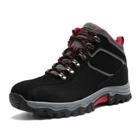 Waterproof Hiking Boots Men Autumn Winter Non-slip Lightweight Breathable Hiking Shoe Outdoor Trekking Hiking Shoes Hunting Shoe (Color: B2024-R, size: 44)