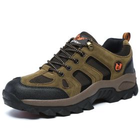 Waterproof Mens Hiking Sneakers Mountain Climbing Shoes Men Outdoor Trekking Sport Shoes Men Non-Slip Hunting Trekking Boots (Color: Dark Grey, size: 46)