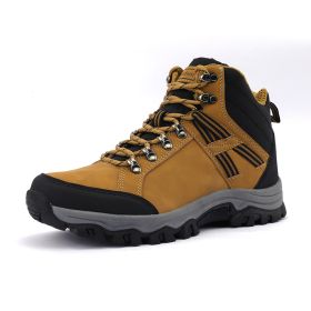 Waterproof Hiking Boots Men Autumn Winter Non-slip Lightweight Breathable Hiking Shoe Outdoor Trekking Hiking Shoes Hunting Shoe (Color: B2027-Y, size: 44)