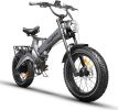 EUY Electric Bike for Adults 1000W Motor 48V 25Ah Removable Samsung Cells Battery 30MPH 40-60Miles 20"x4.0 Fat Tire Ebike Snow Beach Mountain Bike wit